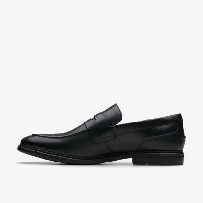 Banbury Lo Black Leather - Clarks Men