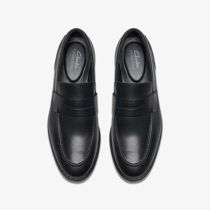 Banbury Lo Black Leather - Clarks Men