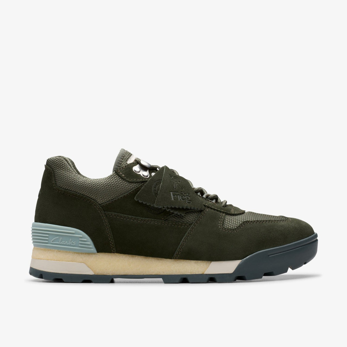 Laddow Dark Olive Combination - Clarks Men
