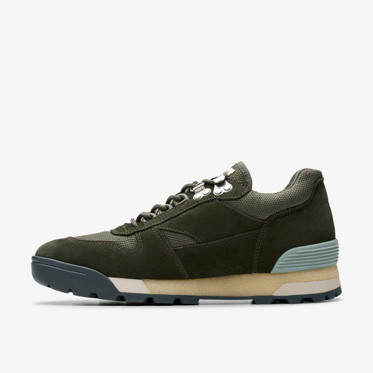 Laddow Dark Olive Combination - Clarks Men