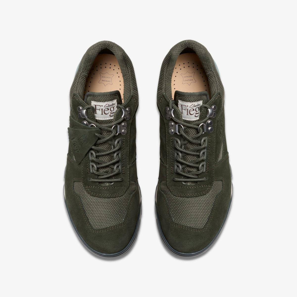 Laddow Dark Olive Combination - Clarks Men