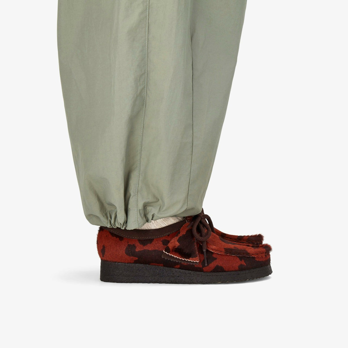 Wallabee Brown Cow Print - Clarks Men