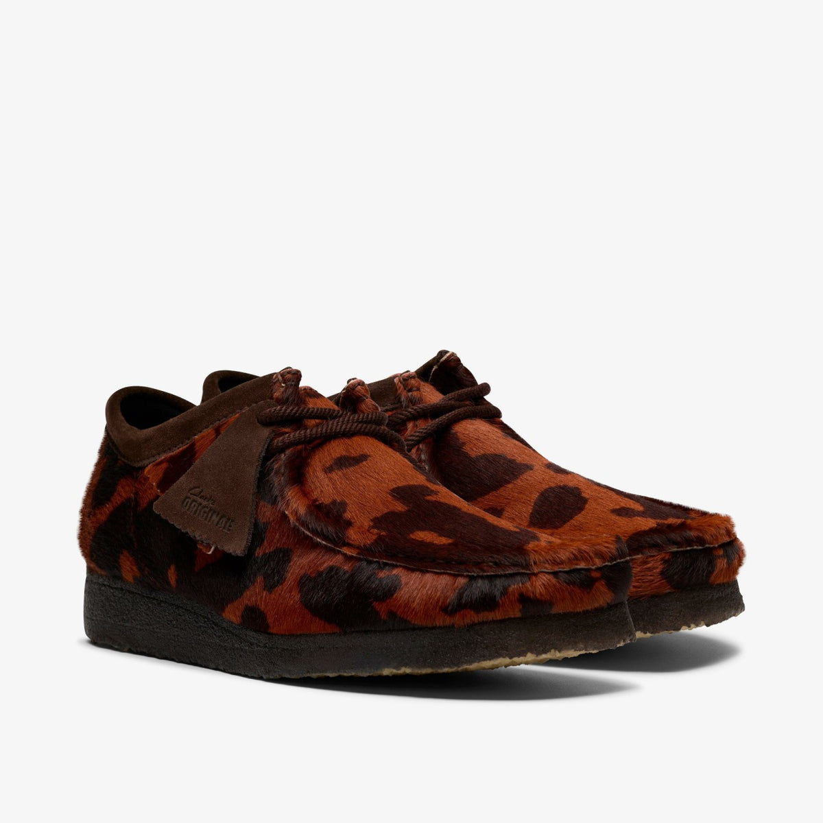 Wallabee Brown Cow Print - Clarks Men