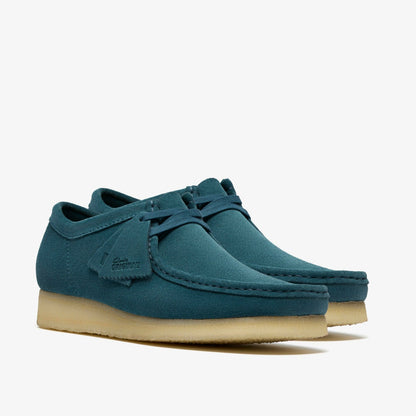 Wallabee Mid Blue Suede - Clarks Men