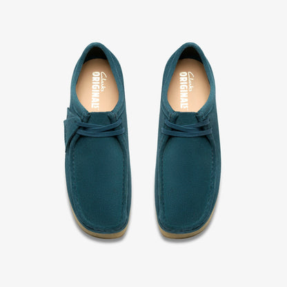 Wallabee Mid Blue Suede - Clarks Men