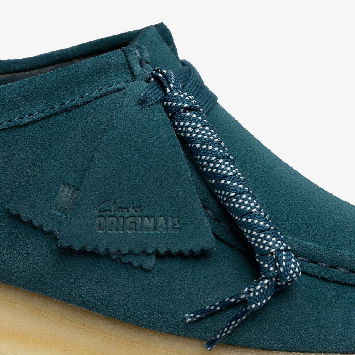 Wallabee Mid Blue Suede - Clarks Men