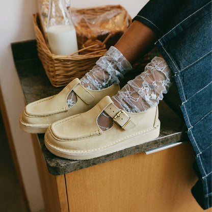 Nomad T Bar Maple Suede - Clarks Women