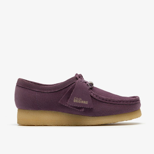 Wallabee Plum Suede - Clarks Women