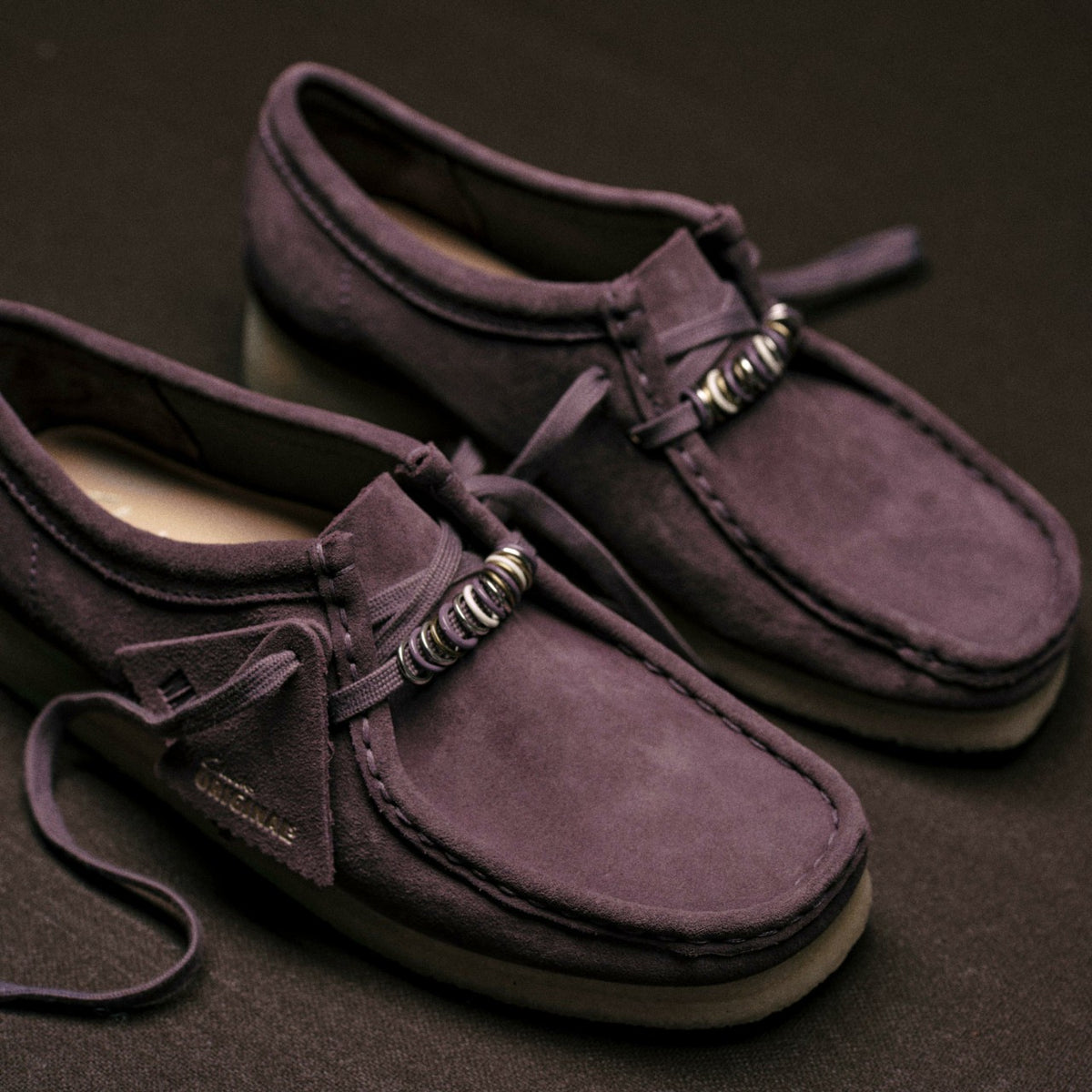 Wallabee Plum Suede - Clarks Women