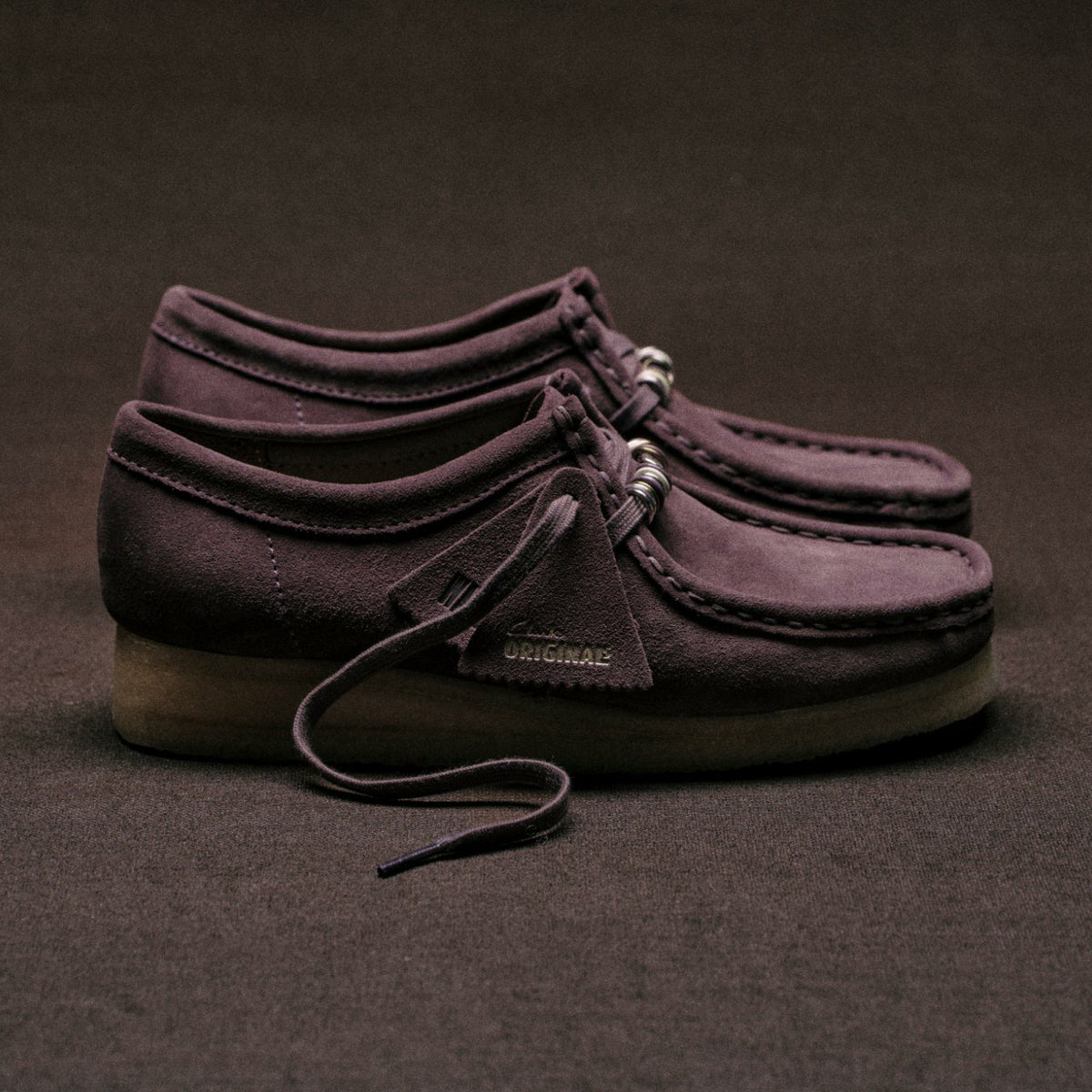 Wallabee Plum Suede - Clarks Women