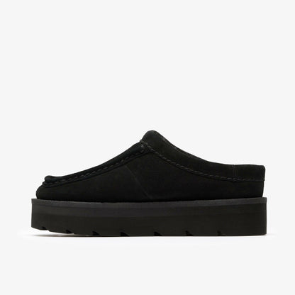 Meare Mule Black Suede Warmlined - Clarks Women