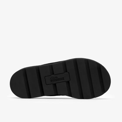 Meare Mule Black Suede Warmlined - Clarks Women