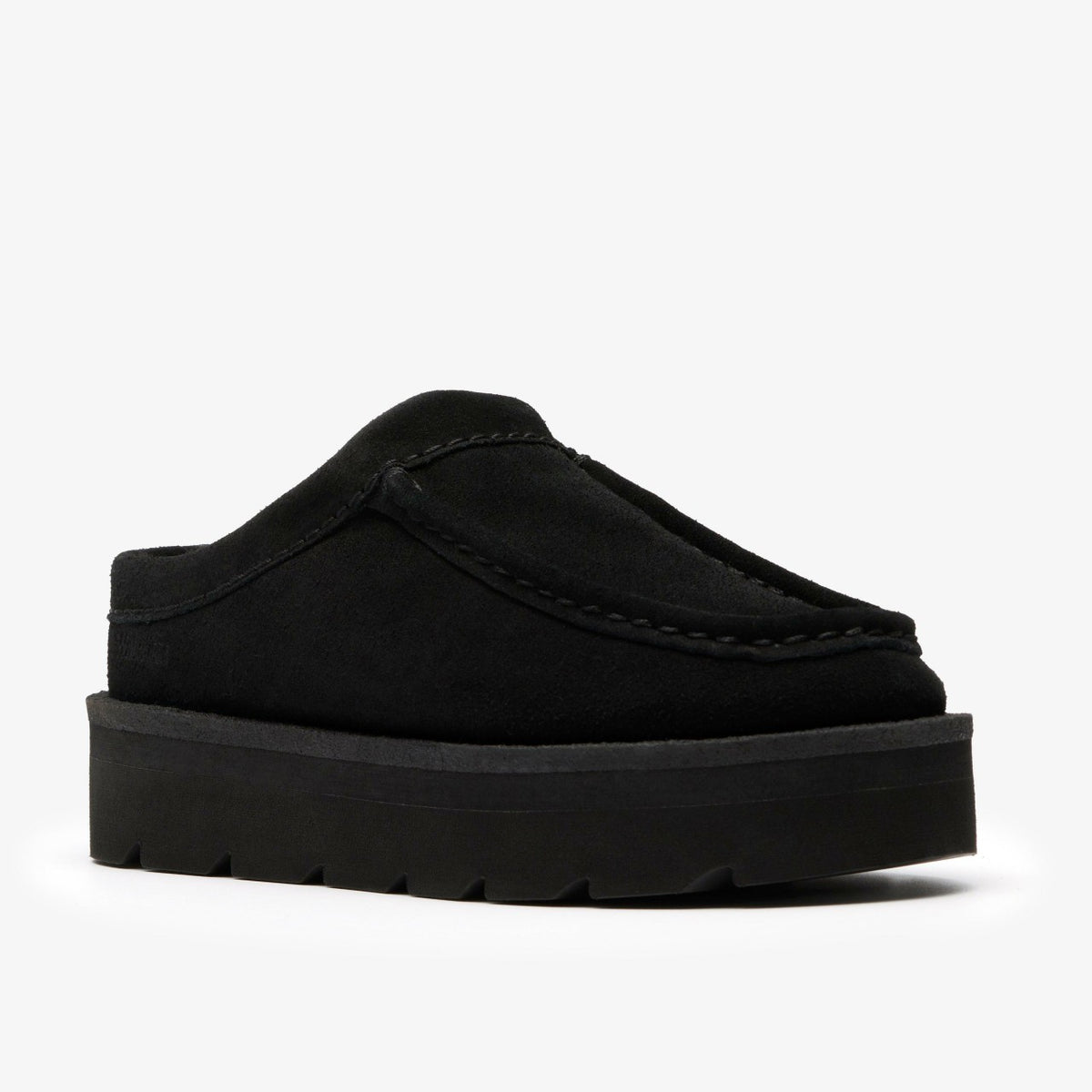 Meare Mule Black Suede Warmlined - Clarks Women
