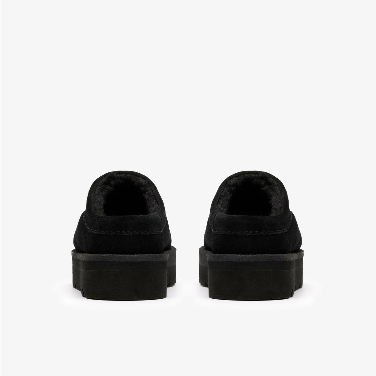 Meare Mule Black Suede Warmlined - Clarks Women