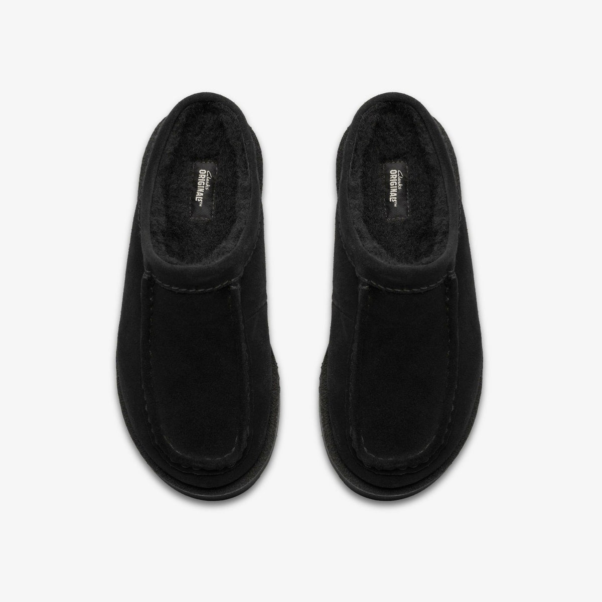Meare Mule Black Suede Warmlined - Clarks Women
