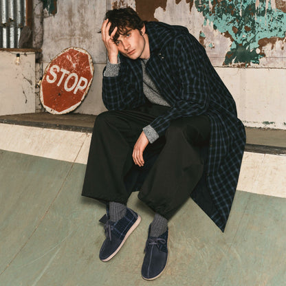 Desert Trek Navy Tweed Combination - Clarks Men