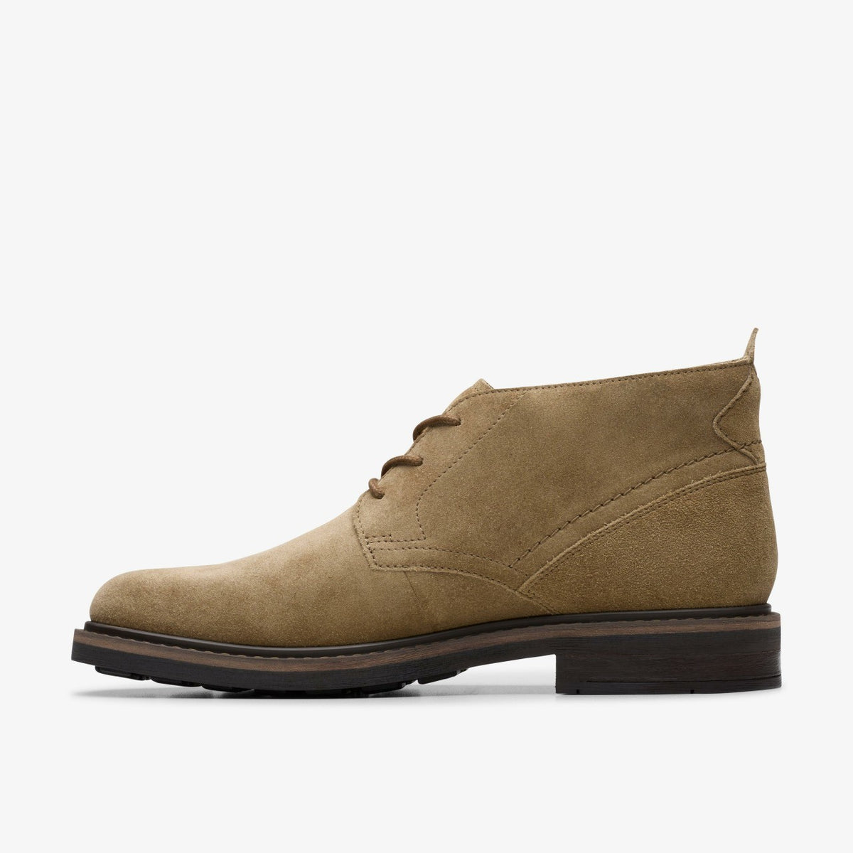 Newford Mid Dark Sand Suede - Clarks Men