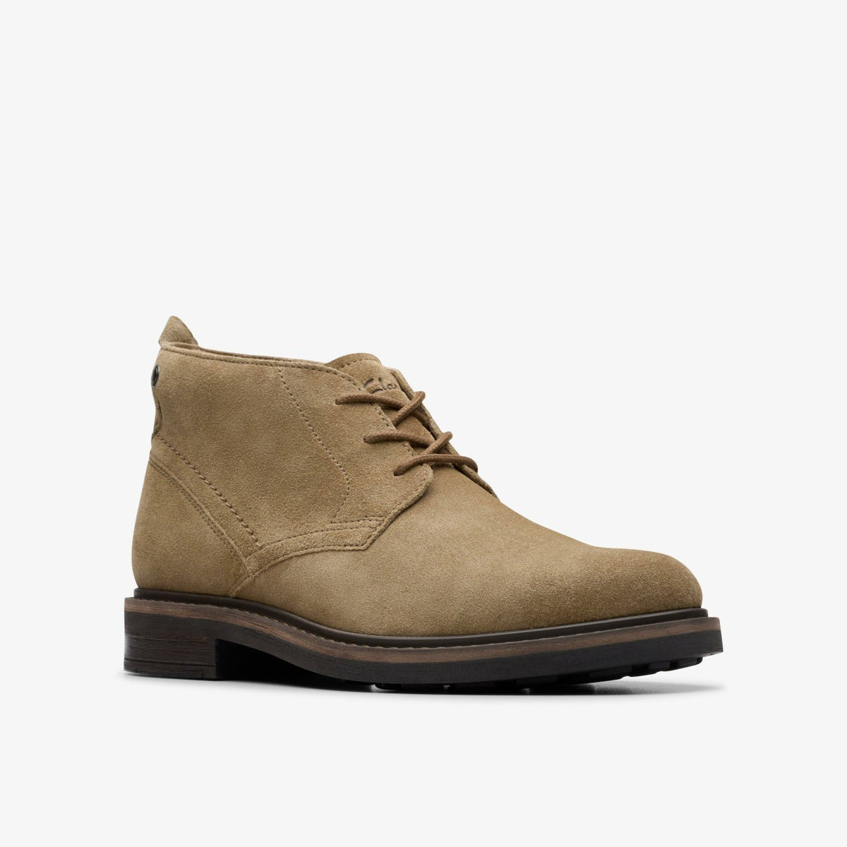 Newford Mid Dark Sand Suede - Clarks Men