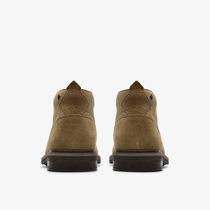 Newford Mid Dark Sand Suede - Clarks Men