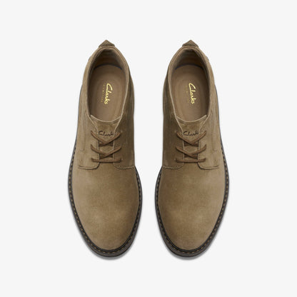 Newford Mid Dark Sand Suede - Clarks Men