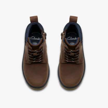 Lorcam Trail Kid Dark Brown - Clarks Kids
