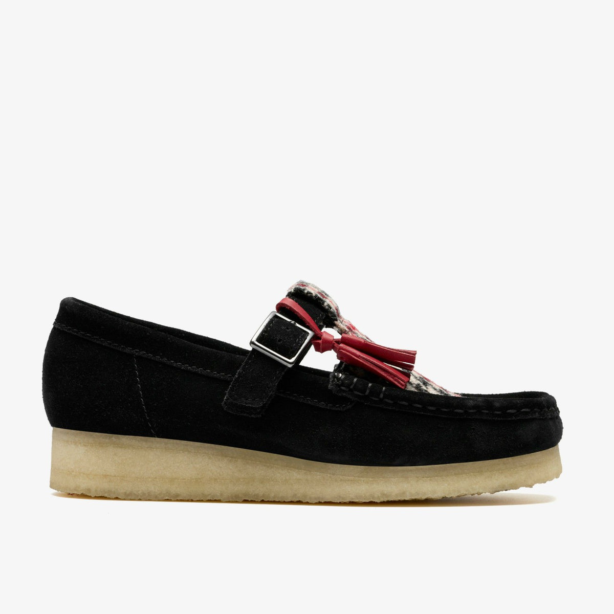 Wallabee T Bar Black Tweed Combination - Clarks Women