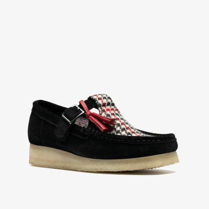 Wallabee T Bar Black Tweed Combination - Clarks Women