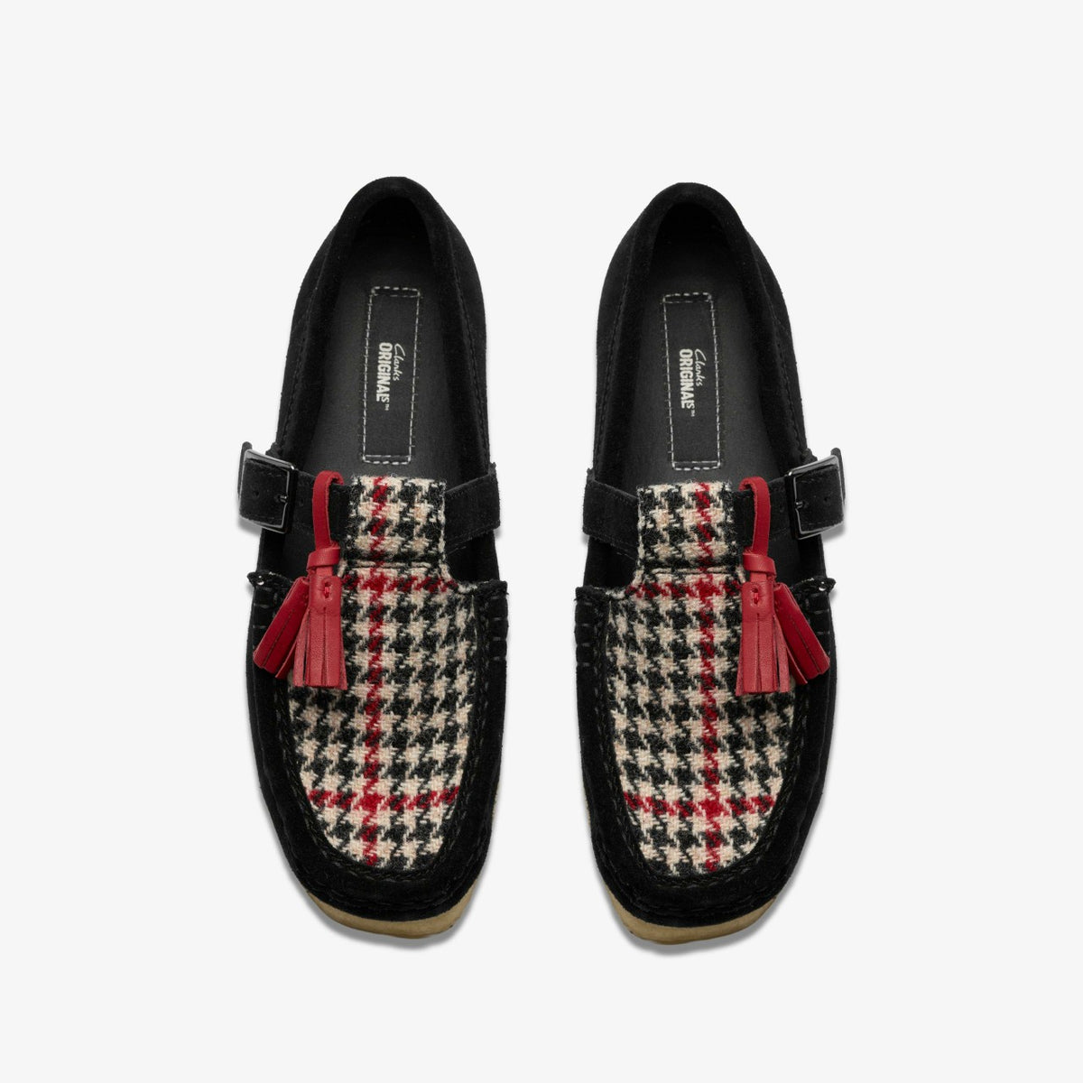 Wallabee T Bar Black Tweed Combination - Clarks Women