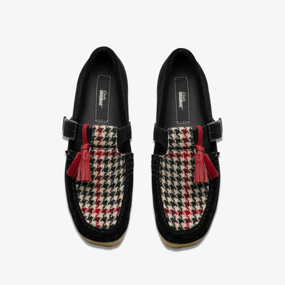 Wallabee T Bar Black Tweed Combination - Clarks Women