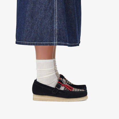 Wallabee T Bar Black Tweed Combination - Clarks Women