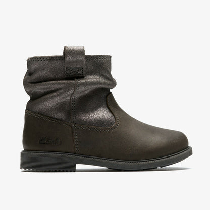 Oaklyn Top Toddler Pewter Suede - Clarks Kids