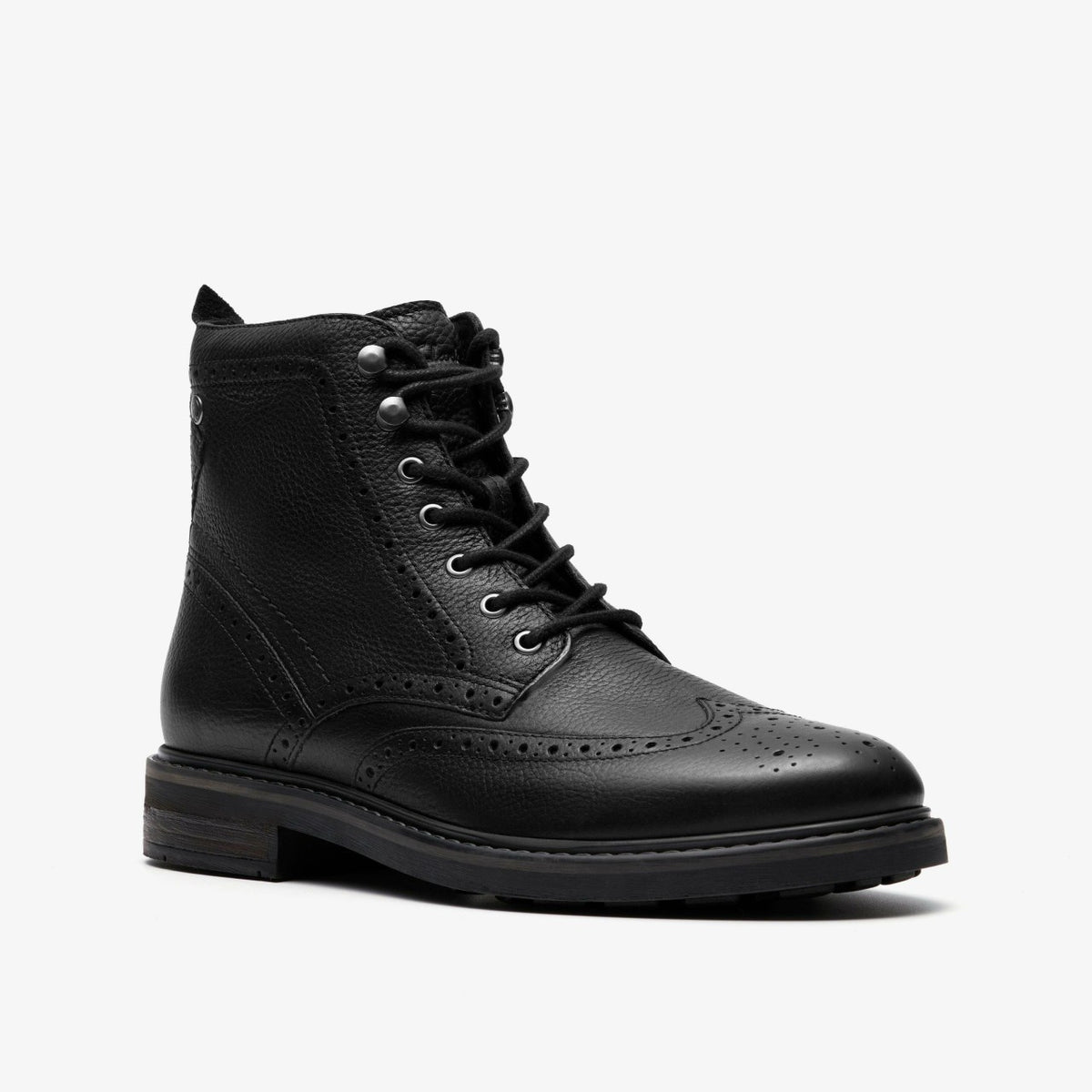 Newford Lace Boot Black Leather - Clarks Men
