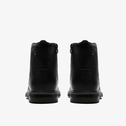 Newford Lace Boot Black Leather - Clarks Men