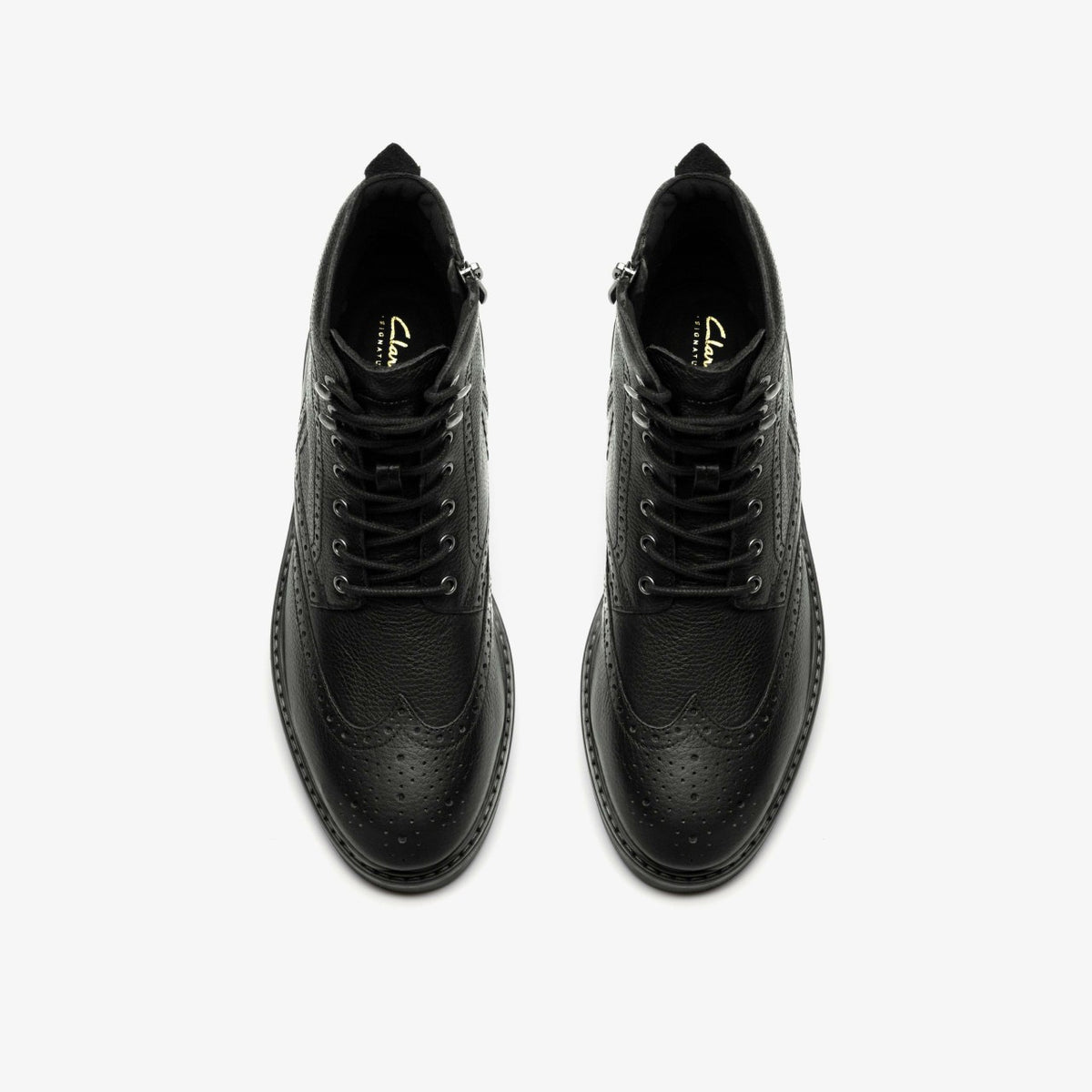 Newford Lace Boot Black Leather - Clarks Men