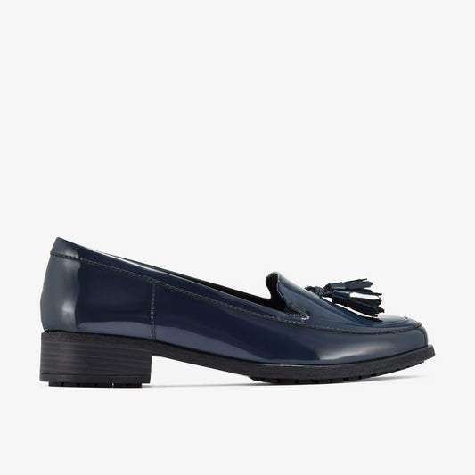 Havisham Edge Loafer Navy Patent - Clarks Women