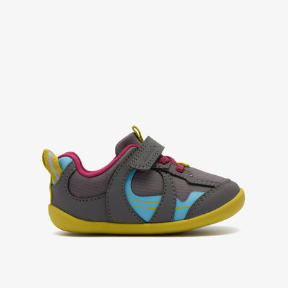Roamer Hero Toddler Dark Grey Combination - Clarks Kids