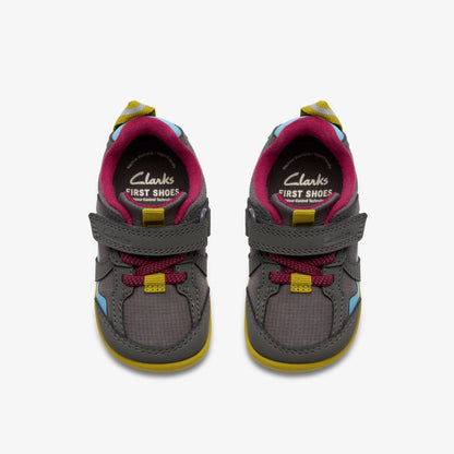 Roamer Hero Toddler Dark Grey Combination - Clarks Kids