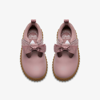 Cove Bow Toddler Dusty Pink - Clarks Kids