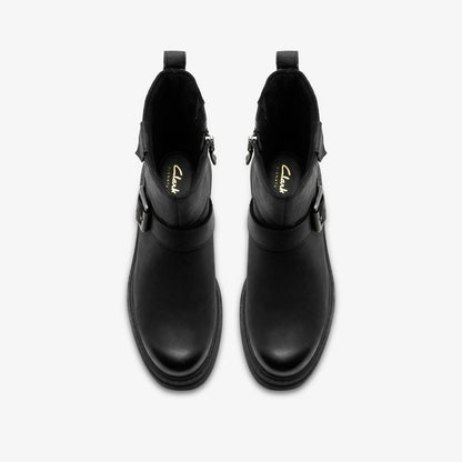 Orinoco 3 Bay Black Leather - Clarks Women
