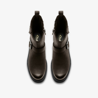 Orinoco 3 Bay Dark Grey Leather - Clarks Women