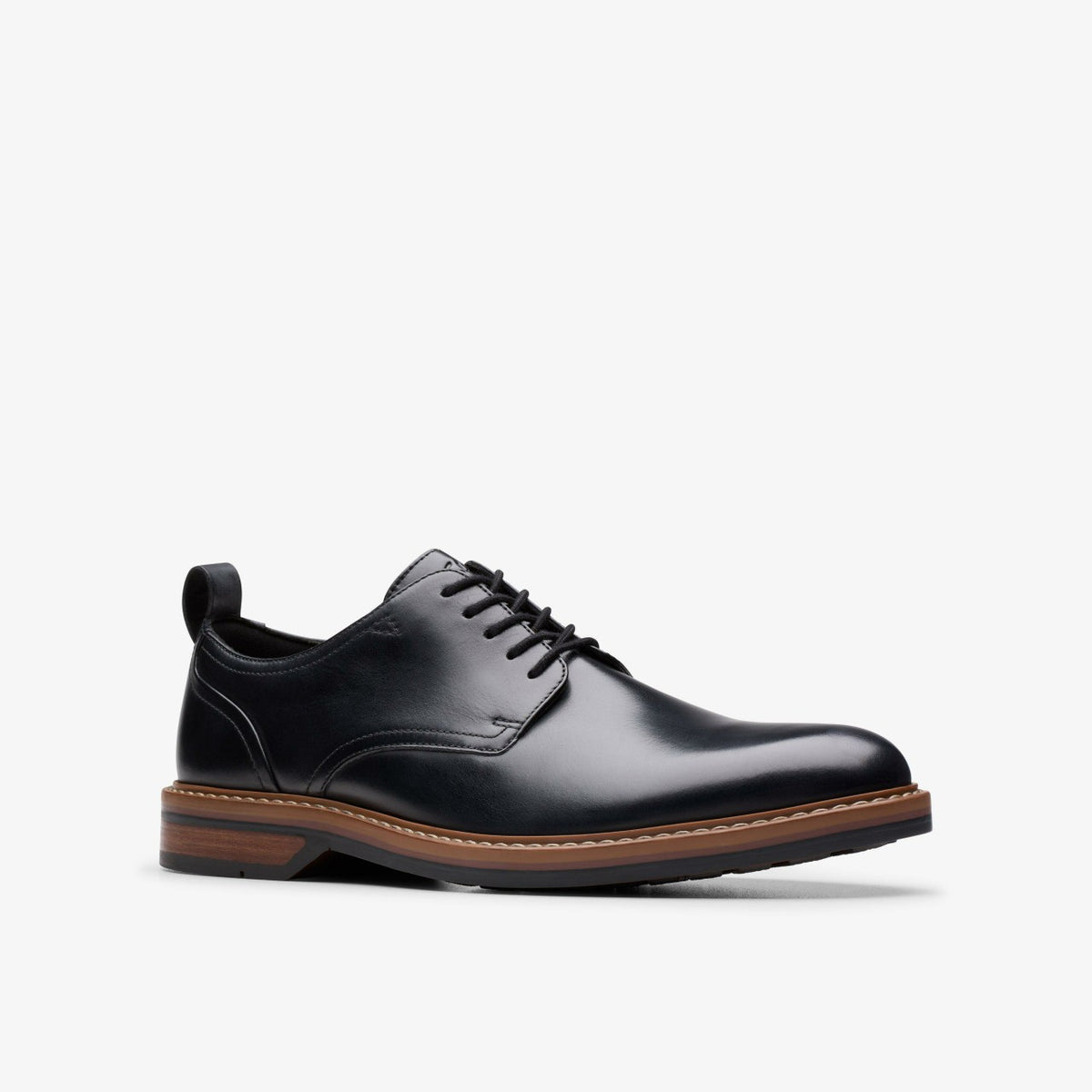 Aldwin Lace Black Leather - Clarks Men