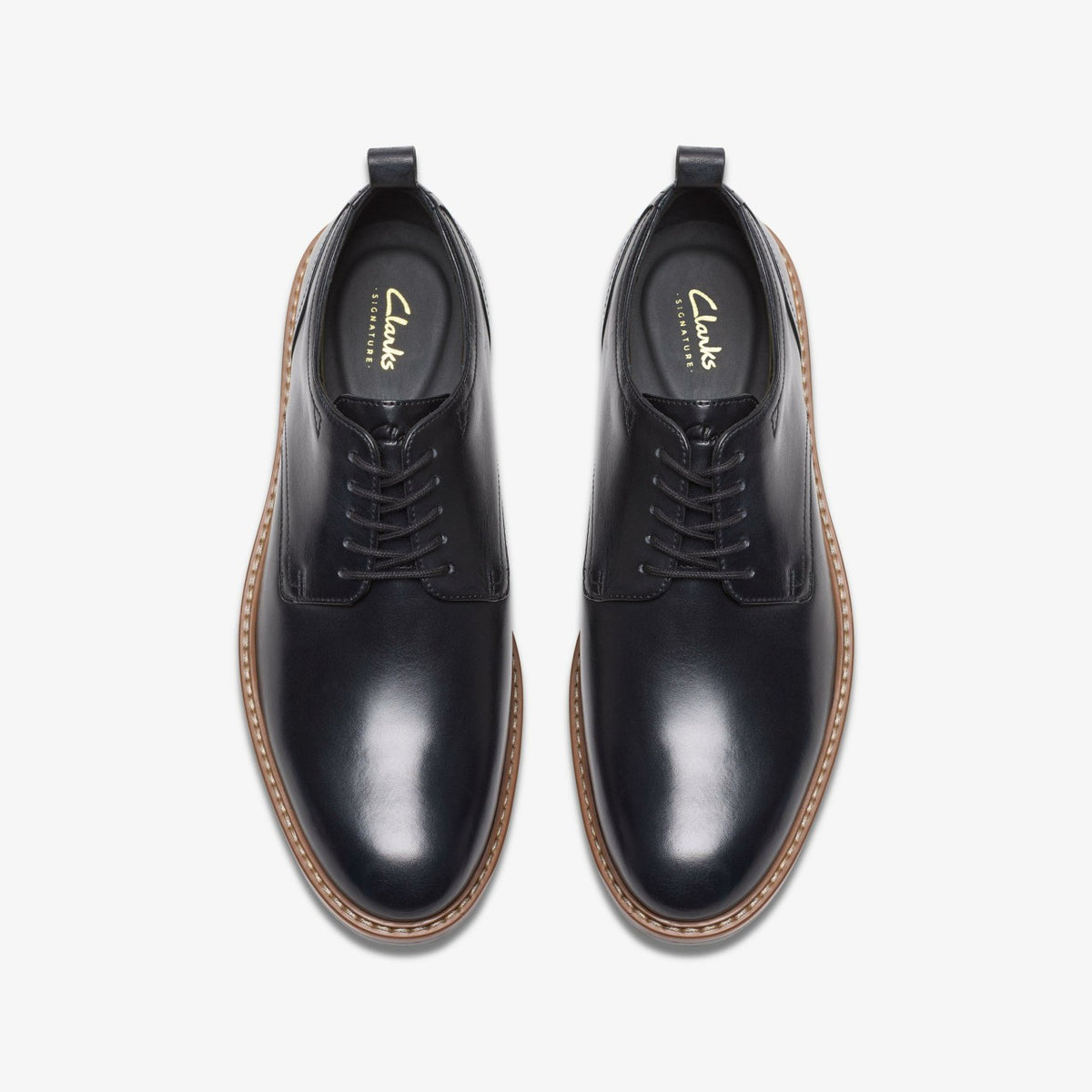 Aldwin Lace Black Leather - Clarks Men