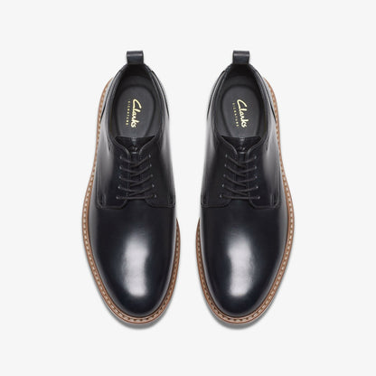 Aldwin Lace Black Leather - Clarks Men