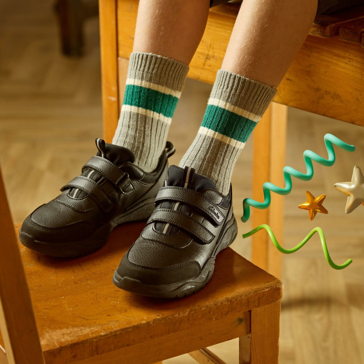 Feather Shine Kid Black - Clarks Kids
