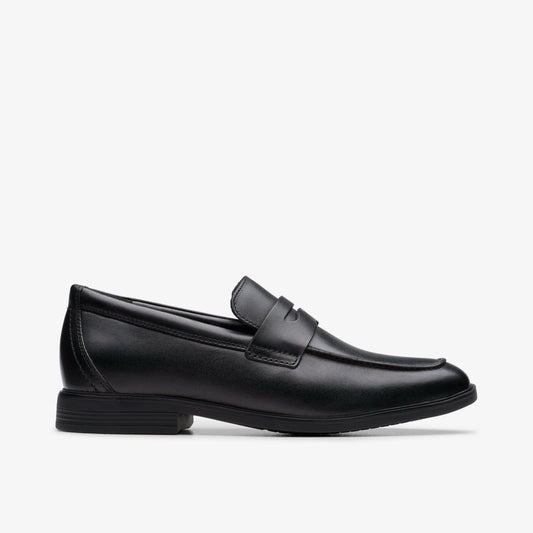 Jonwin Craft Youth Black Leather - Clarks Kids