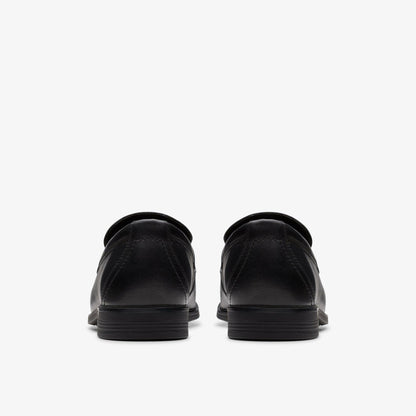 Jonwin Craft Youth Black Leather - Clarks Kids