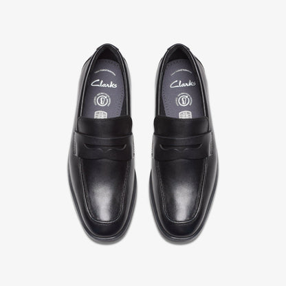 Jonwin Craft Youth Black Leather - Clarks Kids