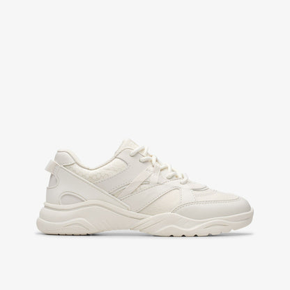 Feather Pace Older White - Clarks Kids