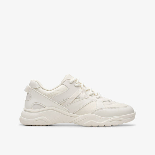 Feather Pace Older White - Clarks Kids