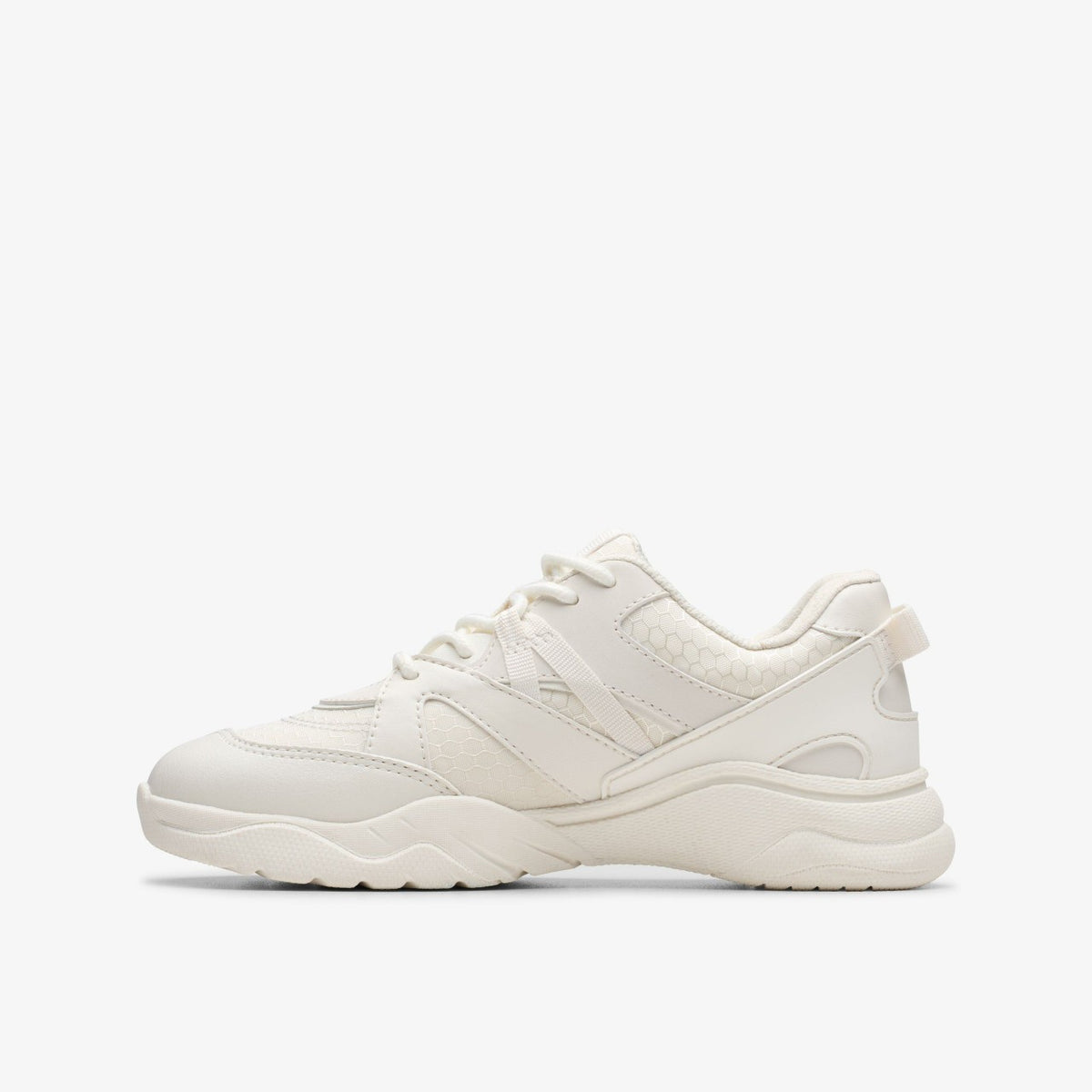 Feather Pace Older White - Clarks Kids